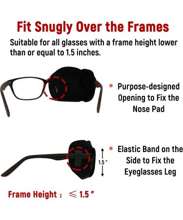 3D Silk Eye Patch for Adults & Kids - Medical Right Eye Coverage - Comfortable Black Eye Patch for Glasses - Buy Online on GoSupps.com