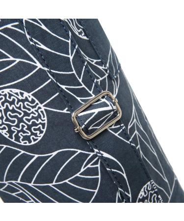 ELENTURE Yoga Mat Bag - Navy Blue Leaf | Full-Zip Carrier for 1/4 1/3 Thick Mats | Gym Bag with Pockets and Adjustable Strap - Buy Online on GoSupps.com