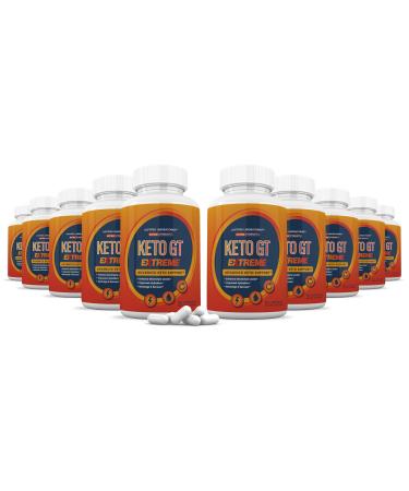 (10 Pack) Keto GT Extreme Keto Pills 1675MG New & Improved Formula Contains Apple Cider Vinegar Extra Virgin Olive Oil Powder Green Tea Leaf 600 Capsules