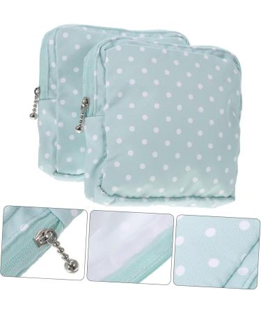 ABOOFAN 2ST Aunts Towel Pocket Wallet & Cosmetic Bag - Light Green Makeup & Hygiene Organizer (16x15x2cm) - Perfect for Menstruation & Travel - Buy Online on GoSupps.com
