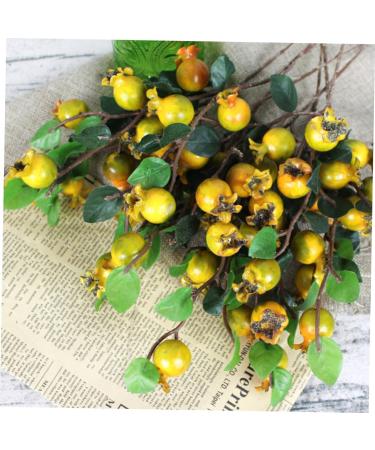 Zerodeko 2pcs Simulation Pomegranate Fruit Fireplace Decor Decorative Bouquet Christmas Garland Light House Decorations for Home Red Berry Faux Branches Silk Flower Wedding Props - Buy Online on GoSupps.com