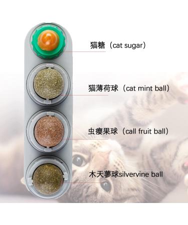 Bisogoon Catnip Wall Ball Toy - Natural Interactive Licking Treats for Cats - Edible Balls - Kitty Catnip Wall Toy (Blue) - Buy Online on GoSupps.com