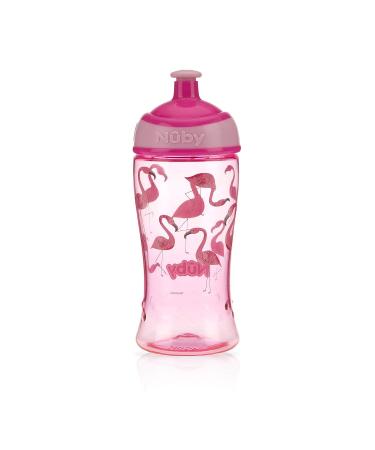 Nuby Thirsty Kids Tritanfree Flow Pop Up Super Slurp Water Bottle  Flamingo  1 Pack  12 Oz - Buy Online on GoSupps.com