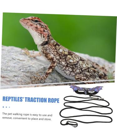 POPETPOP 1 Set Lizard Leash Blue Vest Amphibia Gecko Vest Harness Lizard Leash and Harness Reptile Harness Outdoor Reptiles Strap Outdoor Lizard Strap Animal Purple 17X7X0.1CM Purple - Buy Online on GoSupps.com