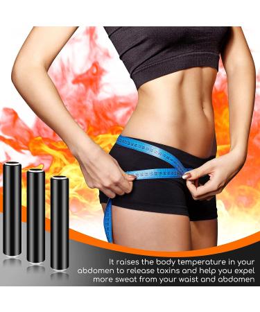 60m Black Osmotic Plastic Body Wrap for Stomach, Cellulite Reduction, and Workout Enhancement - 6 Rolls - Buy Online on GoSupps.com