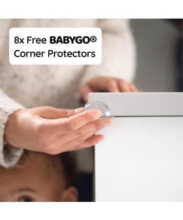 BabyGO Magnetic Cabinet Lock - 10 Locks + 8 Corner Protectors | Invisible Child Safety Solution for Closets & Drawers | White | International Shipping - Buy Online on GoSupps.com