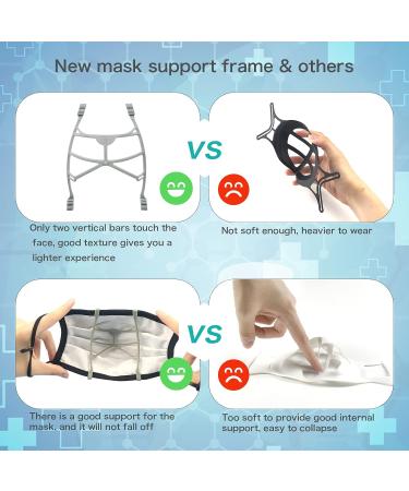 Awolf Face Mask Holder 3D Bracket 5-Pack Grey - Inner Support Frame for Cloth Masks - Protects Lipstick - Easy Breathing for Adults - Buy Online on GoSupps.com