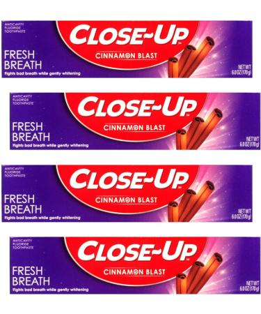 Close-Up Cinnamon Anticavity Flouride Toothpaste 6 Oz (Pack of 4) - Buy Online on GoSupps.com