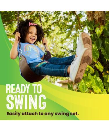 Swurfer Classic Playground Belt Tree Swing | 66 Metal Chains | Holds 155lbs | Ages 4+ | Brown Single Swing - Buy Online on GoSupps.com