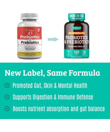 Dr. Matthew Prebiotics and Probiotics - Kiwi - 30 Caps - Buy Online on GoSupps.com