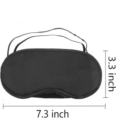 12 Pcs Eye Mask Sleep Blindfold with Nose Pad and Elastic Strap - Ideal for Travel, Gaming, and Deep Sleep - Black - Buy Online on GoSupps.com