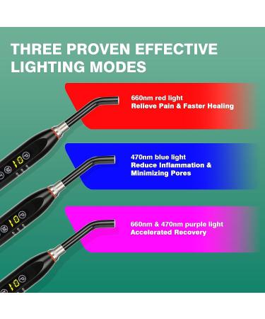 Bestqool Red Light Therapy Wand for Cold Sore and Canker Sore Healing - Portable Pain Relief Device for Lips, Face, and Body - Buy Online on GoSupps.com
