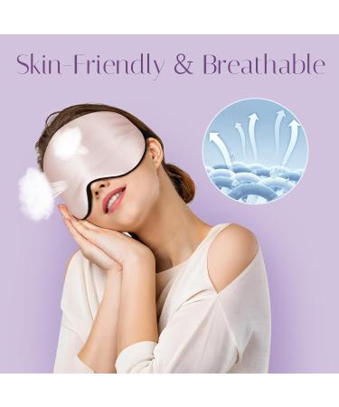 Shop Olesilk Adjustable 100% Mulberry Silk Sleep Mask - Eye Mask for Men & Women - Peach Pink - Buy Online on GoSupps.com