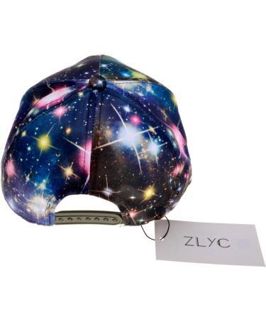 Zylc Galaxy Print Flatcap | Unisex Baseball Mesh Hat | Adjustable Hip-Hop Style - Black - Buy Online on GoSupps.com
