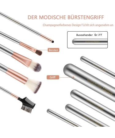 Nestling 6 Professional Makeup Brush Set | PU Leather Bag & Wooden Handle | Ideal for Cosmetics Application - Buy Online on GoSupps.com