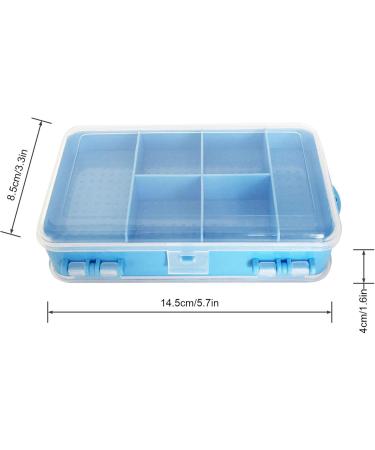 Double-Sided Pill Box Case - Blue Medicine Organizer for Vitamins & Tablets | Best International Shipping - Buy Online on GoSupps.com