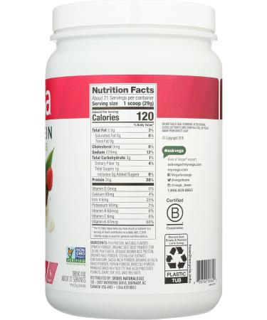 Vega Protein & Greens Berry - 20g Vegan Protein Powder | Low Carb Keto Gluten Free Non-GMO | Plant-Based Pea Protein for Men & Women - Buy Online on GoSupps.com