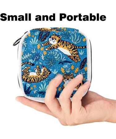 Animal Tiger Color Sanitary Napkin Storage Bag | Period Tampon Makeup Pad Pouch 1220 - Buy Online on GoSupps.com