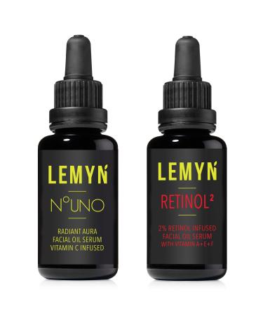 Lemyn Organics Anti-Aging & Collagen Boosting Face Oil Bundle 2 x 15ml - Freshly Handcrafted in the USA