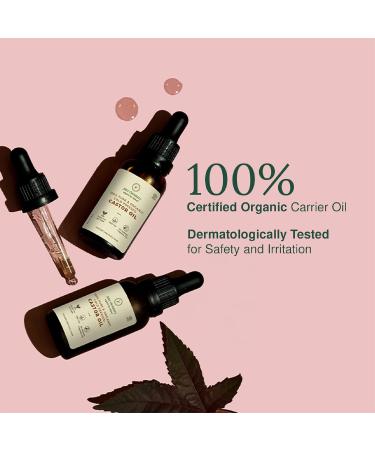 Juicy Chemistry Certified Organic Castor Oil - 100% Natural Carrier Oil for Radiant Skin & Hair Conditioning (30ml) - International Shipping Available - Buy Online on GoSupps.com