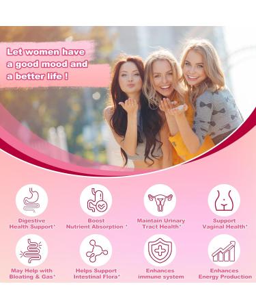 KFG Women's Probiotic 100 Billion CFUs 20 Strains with Organic Prebiotics+Cranberry & D-Mannose for Boost Immune Digestive Gut Vaginal & Urinary Health Gluten Dairy & Soy Free 100 Tablets. - Buy Online on GoSupps.com