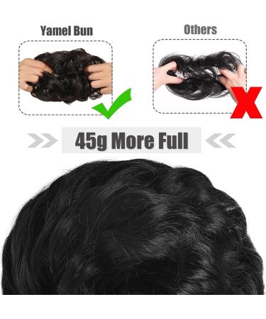 Yamel Jet Black Messy Bun Hair Extension for Women - Curly Updo Scrunchie - Buy Online on GoSupps.com