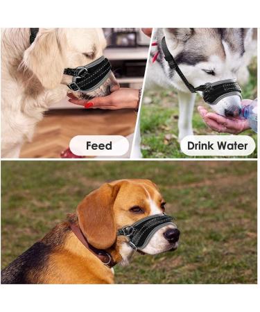 Nasjac Soft Muzzle for Medium & Small Dogs - Adjustable Anti-Bark Solution | Prevent Chewing Biting - Ideal for Safe International Shipping - Buy Online on GoSupps.com