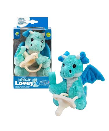 Dr. Brown's Dragon Lovey Pacifier Holder & Teether Clip with HappyPaci Pacifier - Buy Online on GoSupps.com