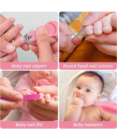Baby Grooming Kit - 26 in 1 Nursery Essentials Baby Registry Shower Gift for Newborns Infants Toddlers Boys Girls Kids-Safety Baby Comb Brush Finger Toothbrush Nail Clippers Scissors(Pink) - Buy Online on GoSupps.com