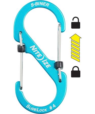 Nite Ize LSBA4-03-R6 S-Biner SlideLock Dual Locking Carabiner | Size #4 | Blue - Buy Online on GoSupps.com