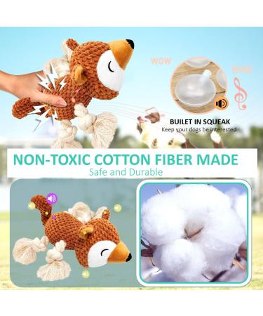 Aeitpet Dog Toys for All Breeds - Squeaky Plush Toys for Large & Small Dogs - Cuddly Dog Toys with Crinkle Paper - Buy Online on GoSupps.com