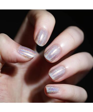 Nail Polish - Glitter Nail Polish 6ml Nail Varnish Magic Rainbow Silver Laser Effect Nail Lacquer Holo Glitter Shimmering Nail Art Polish Quick Dry & Long Lasting Chameleon Nail Lacquer LS001 - Buy Online on GoSupps.com