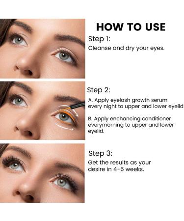 Eyelash Growth Serum Kit - Essential Serum & Enhancing Conditioner for Stronger, Thicker Eyelashes & Brows - Buy Online on GoSupps.com