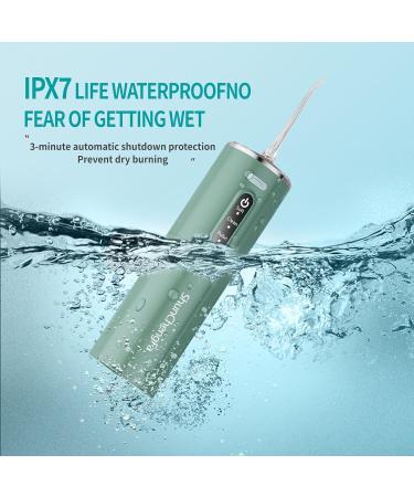 Portable Water Dental Flosser - Rechargeable Oral Irrigator | IPX7 Waterproof Teeth Cleaner - Travel-Friendly (Dark Night Green - Buy Online on GoSupps.com