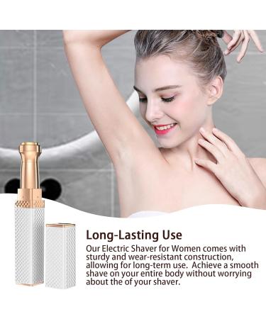 Fovolat Women Body Electric Shaver - Electric Women Underarms and Legs 2-in-1 Shaver - Precise Eyebrow Trimming Face Hair Removing Shaver for Camping Business Trips White - Buy Online on GoSupps.com