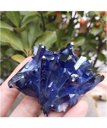 Natural Crystal Rough 90g Quartz Cluster Natural Drak Blue Aura Angel Crystal Cluster Reiki Titanium Cluster yuebang - Buy Online on GoSupps.com