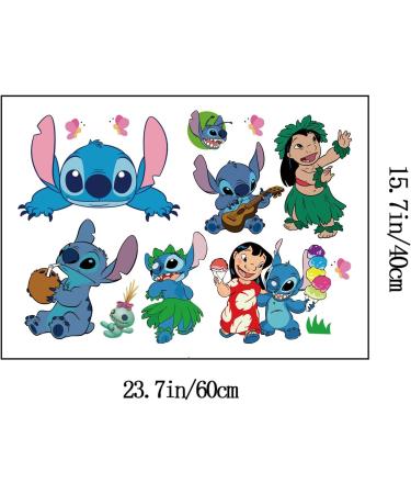 3D Stitch Wall Stickers - Cartoon Pink Kids Wall Decals for Bedroom and Living Room Decor - 15.7X23.7 Inch - Buy Online on GoSupps.com