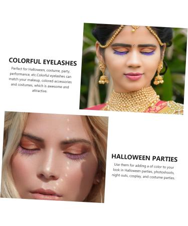 5 Pairs Colored False Eyelashes Fake Colored Eye Lashes False Eye Lashes Eye Lashes Extension Makeup Caboodle Cosmetics Colorful Lashes Toiletries Artificial Fiber 5d Manual Extend - Buy Online on GoSupps.com