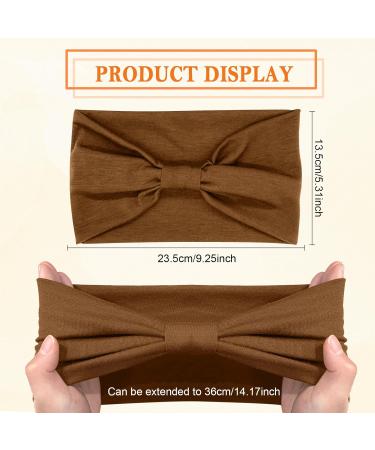 4 Pack Women's Elastic Headbands - Fashionable Boho Hair Bands in Leopard Print & Solid Colors - Buy Online on GoSupps.com