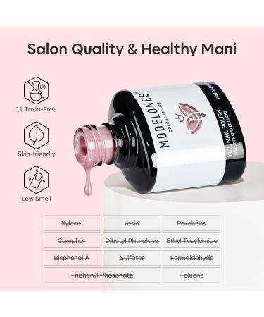Modelones Jelly Gel Nail Polish 15ML Grey Pink Translucent Sheer Nude Colors Neutral Skin Tone Gel Polish Soak off U V LED Cured at Home Salon DIY French Manicure Nails Art Jelly Grey - Buy Online on GoSupps.com