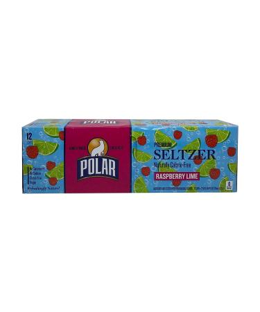 Polar Seltzer Raspberry Lime 12 fl oz - Pack of 12 | Refreshing Sparkling Water - Buy Online on GoSupps.com