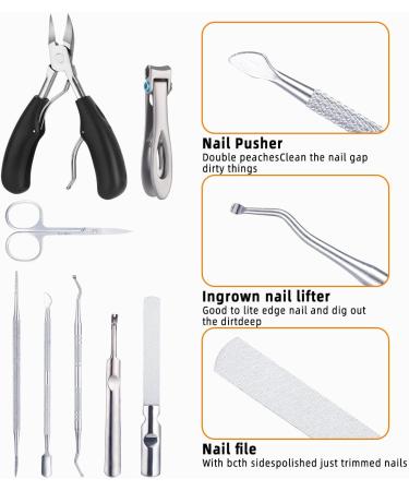 Zawaer Professional Nail Scissors Set Stainless Steel Manicure Set Sharp Nail Clippers for Thick and Ingrown Toenails 7 Pieces Pedicure Set Nail Scissors Toenails with Nail Clippers and Cuticle - Buy Online on GoSupps.com
