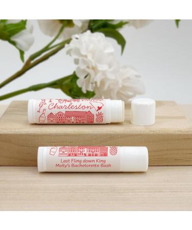 Custom Lip Balm Wedding Favors Charleston Bachelorette Party Favor Charleston Birthday Girls Trip (Set of 24) - Buy Online on GoSupps.com