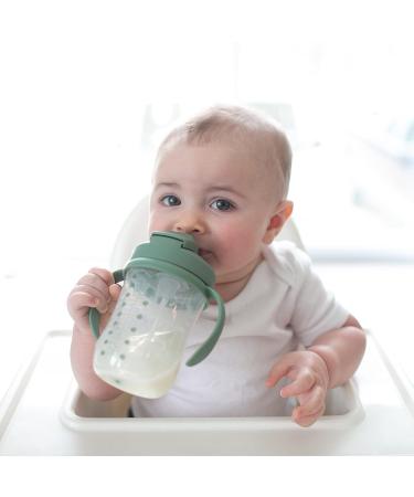 Dr. Brown's Milestones Baby's First Straw Cup Sippy Cup 2 Pack - Coral & Olive Green 9oz BPA Free - Buy Online on GoSupps.com