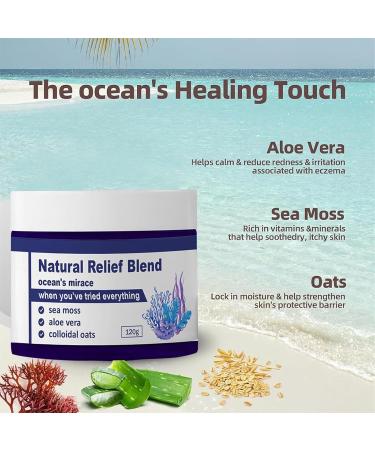 WUJECT Ocean's Miracle -Eczema Relief Cream Eczema Healing Blend - Natural Soothing Skin Relief for Dry Made with Organic Ingredients - 4 oz (1 pcs) - Buy Online on GoSupps.com