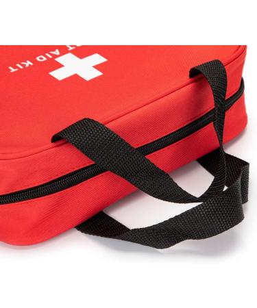 Jipemtra Red First Aid Bag Empty - Compact Survival Medicine Pouch for Home, Car, Office, Kitchen, Sport & Outdoors - Buy Online on GoSupps.com
