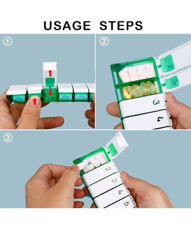 Weekly Pill Organizer 7-Day Travel Pill Box with Push-Open Design | Odor-Free Safe for Medical Use - Buy Online on GoSupps.com