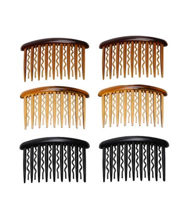 Penta Angel 6Pcs Plastic Hair Side Combs Hairpin Clip with Teeth Hair Accessories for Women Girls and Crafts DIY
