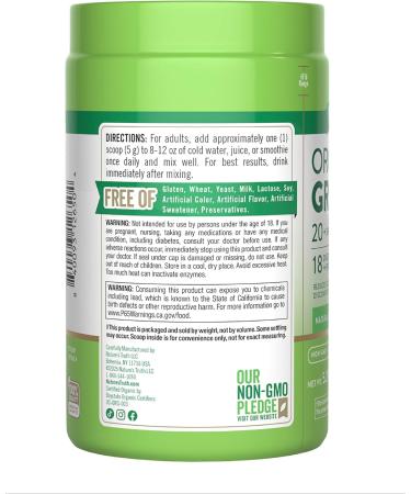 Nature's Truth Organic Greens Blend Powder | 20 Plus Superfoods | with Organic Spirulina Beet Root Digestive Enzymes & Prebiotics | Vegan Non-GMO & Gluten Free Supplement - Buy Online on GoSupps.com