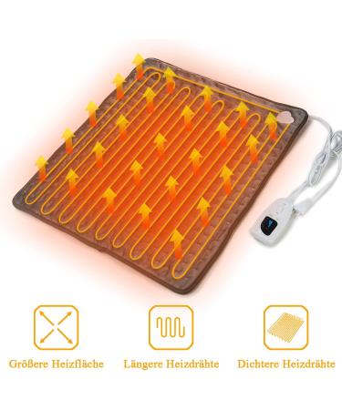 Heating Cushion 50x60cm - Soft Flannel Heat Pad with Auto Shutdown for Back Neck Shoulder & Belly - Dark Gray - Buy Online on GoSupps.com